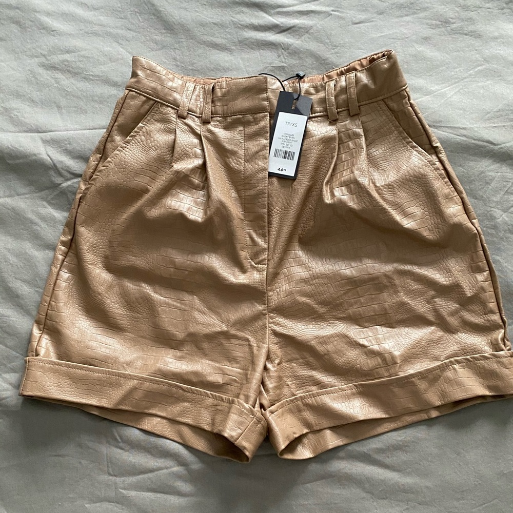 Faux Leather Shorts